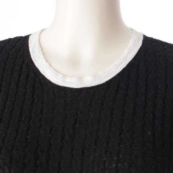 CHANEL Dress CC 22C Black Cotton Short Midi Dress Vintage - Picture 5 of 10